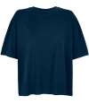 03807 Ladies Boxy Oversized Organic T-Shirt French Navy colour image